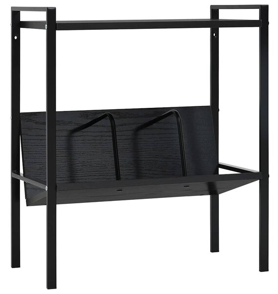 Knihovna se 2 policemi černá 52 x 28 x 59 cm kompozitní dřevo 288230