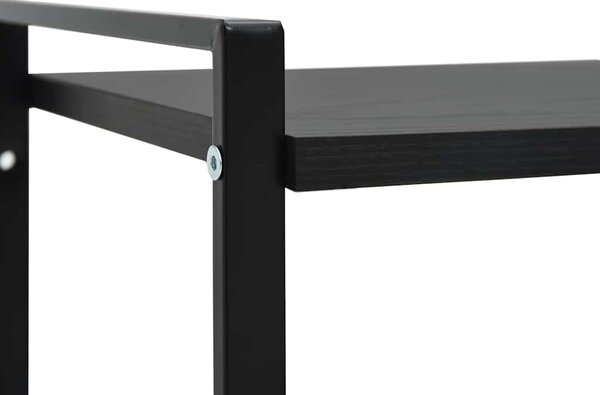 Knihovna se 2 policemi černá 52 x 28 x 59 cm kompozitní dřevo 288230
