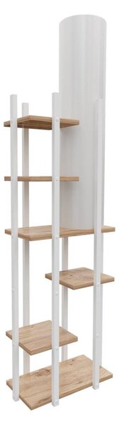Stojací lampa s poličkami VOGUE 1xE27/40W/230V 160 cm bílá