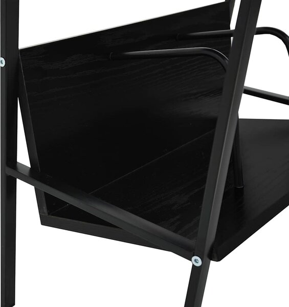 Knihovna se 2 policemi černá 52 x 28 x 59 cm kompozitní dřevo 288230