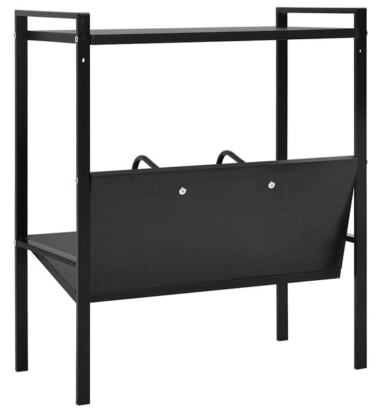 Knihovna se 2 policemi černá 52 x 28 x 59 cm kompozitní dřevo 288230