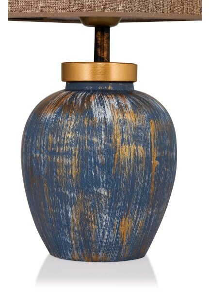Stolní lampa 1xE27/40W/230V modrá/béžová