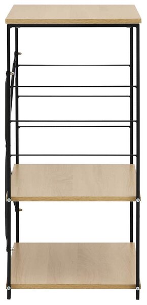Skříňka na mikrovlnku černá a dub 60 x 39,6 x 79,5 cm kompozit 288235