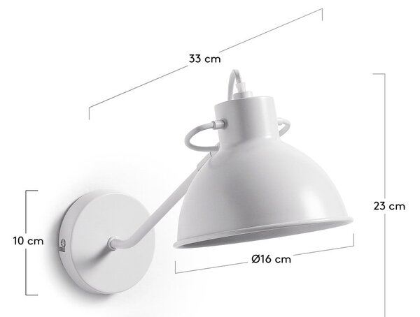 Bílé nástěnné svítidlo Offelis – Kave Home