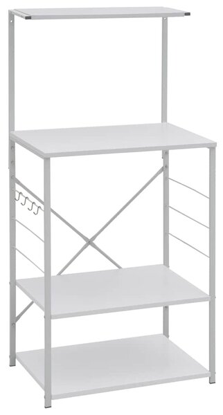 Skříňka na mikrovlnku bílá 60 x 39,6 x 123 cm kompozitní dřevo 288240