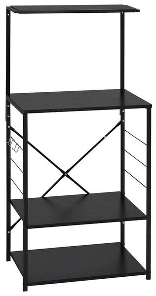 Skříňka na mikrovlnku černá 60 x 39,6 x 123 cm kompozitní dřevo 288238