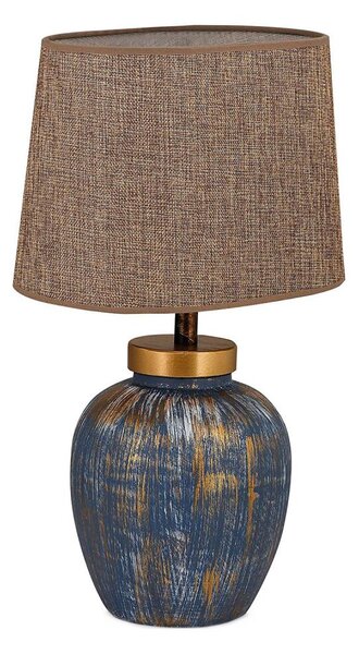 Stolní lampa 1xE27/40W/230V modrá/béžová