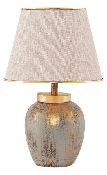 Stolní lampa 1xE27/40W/230V zlatá/béžová