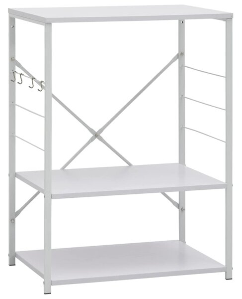 Skříňka na mikrovlnku bílá 60 x 39,6 x 79,5 cm kompozitní dřevo 288236