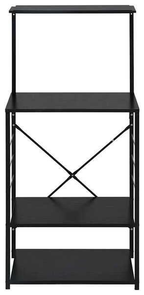 Skříňka na mikrovlnku černá 60 x 39,6 x 123 cm kompozitní dřevo 288238