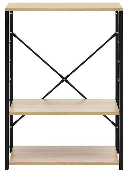 Skříňka na mikrovlnku černá a dub 60 x 39,6 x 79,5 cm kompozit 288235