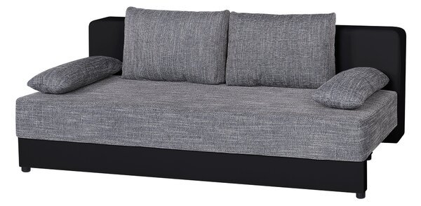 ROZKLÁDACÍ POHOVKA, textil, kompozitní dřevo, šedá, černá P & B - Rozkládací pohovky, Online Only