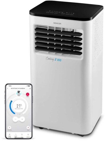 Sencor - Chytrá mobilní klimatizace 3v1 805W/230V 8000 BTU Wi-Fi + DO