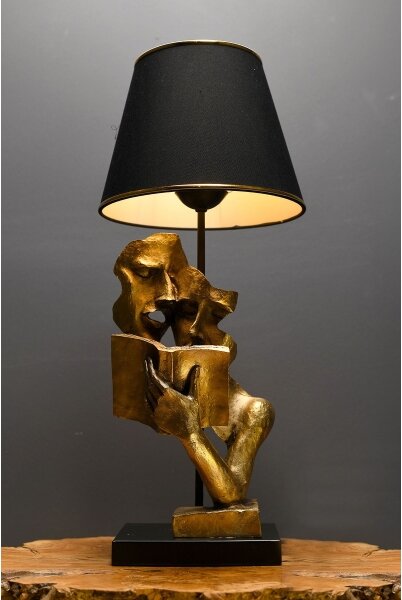 Stolní lampa LECTURE 1xE27/40W/230V černá/zlatá