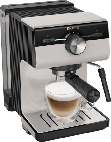 Krups - Pákový kávovar na dva hrnky AUTHENTIC 1450W/230V šedá