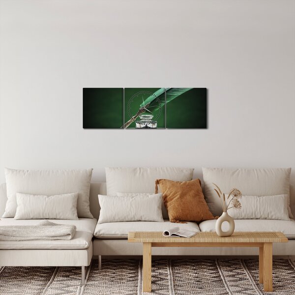 Obraz psacího pera (s hodinami) (90x30 cm)
