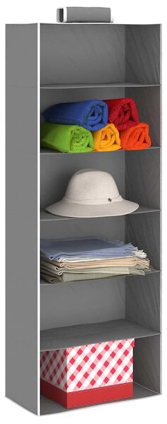 Závěsný organizér na oblečení 2 ks s 6 policemi textil 288326