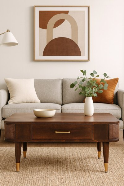 Konferenční stolek Belmont z masivního mangového dřeva, 85 × 55 × 41 cm