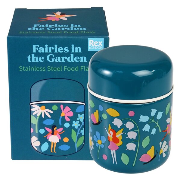 Modrá termoska na jídlo/dětská 280 ml Fairies in the Garden – Rex London