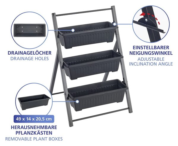 Kovový stojan na květiny (výška 85 cm) Vertical – Maximex