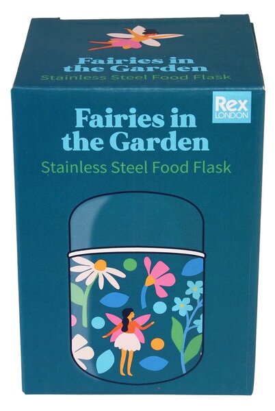 Modrá termoska na jídlo/dětská 280 ml Fairies in the Garden – Rex London