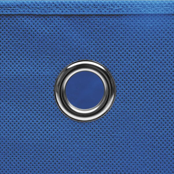 Úložné boxy 4 ks modré 32 x 32 x 32 cm textil 288337