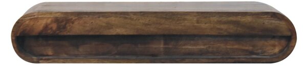 Konzolový stolek Contour na stěnu z masivního mangového dřeva, 80 × 32 × 15 cm