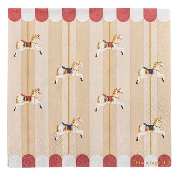 Papírové ubrousky v sadě 20 ks 33x33 cm Merry-go-round – Bloomingville