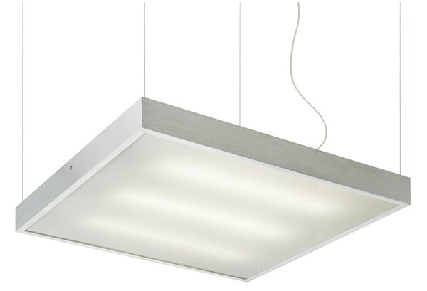 Závěsné svítidlo STRUCTURAL 55x55, česaný hliník, patice 2G11, 3× 36 W