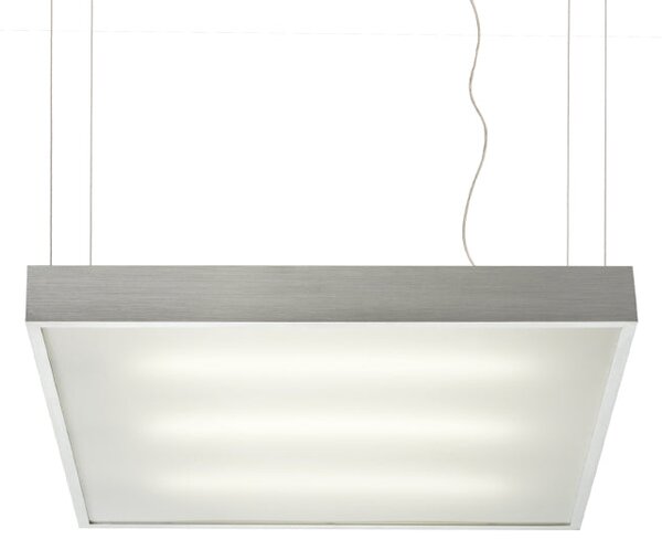 Závěsné svítidlo STRUCTURAL 55x55, česaný hliník, patice 2G11, 3× 36 W