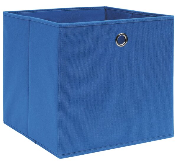Úložné boxy 4 ks modré 32 x 32 x 32 cm textil 288337