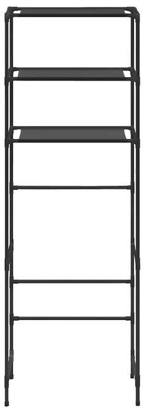 3patrový úložný regál nad WC černý 53 x 28 x 169 cm 288329