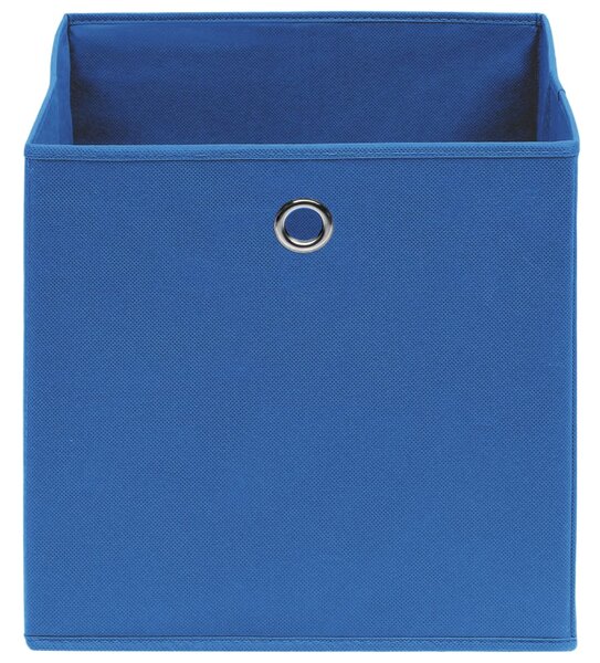 Úložné boxy 4 ks modré 32 x 32 x 32 cm textil 288337