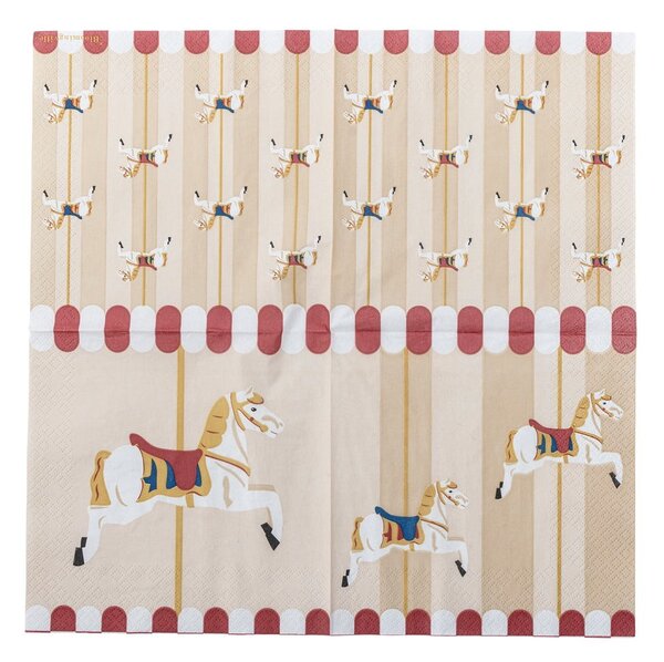 Papírové ubrousky v sadě 20 ks 33x33 cm Merry-go-round – Bloomingville