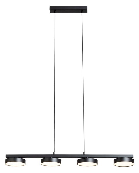 Závěsné LED svítidlo ARETHA IV, černé, 4× 12 W, teplá bílá 3000 K