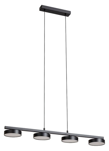 Závěsné LED svítidlo ARETHA IV, černé, 4× 12 W, teplá bílá 3000 K