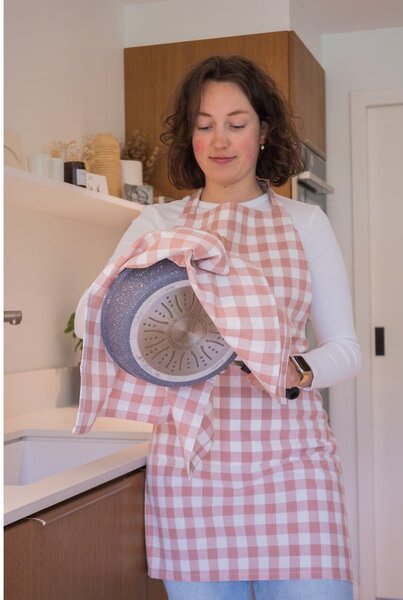 Bavlněná zástěra Gingham – Tiseco Home Studio