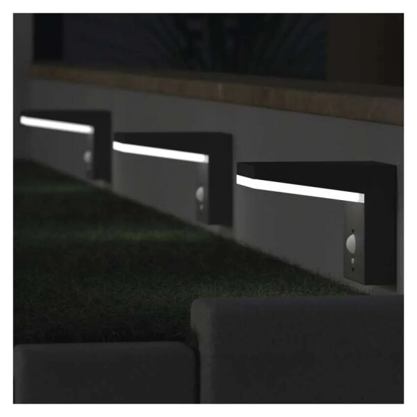 LED Solární nástěnné svítidlo se senzorem LED/4,4W/3,7V 2200 mAh IP44