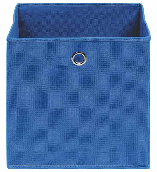 Úložné boxy 10 ks modré 32 x 32 x 32 cm textil 288339