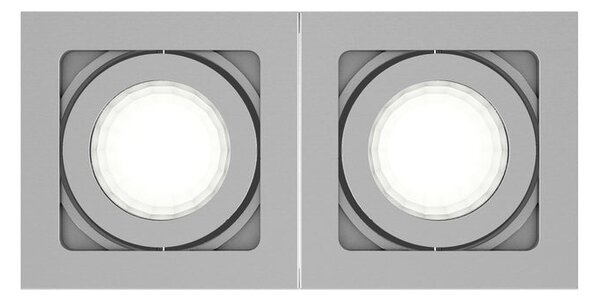 Stropní svítidlo BERIT II, hliník, patice GU10, 2× 50 W