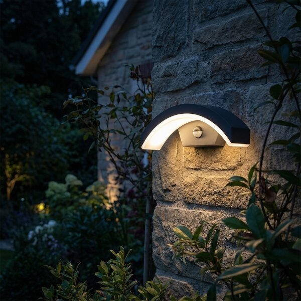 Brilagi - LED Venkovní nástěnné svítidlo se senzorem ARCELO LED/8W/230V IP54