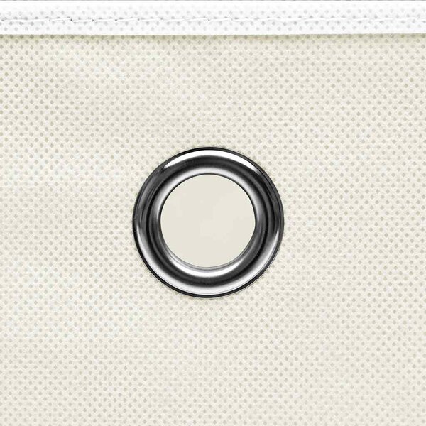 Úložné boxy 10 ks bílé 32 x 32 x 32 cm textil 288351