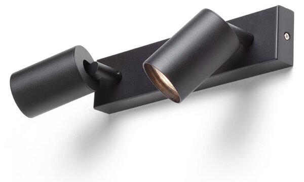 Přisazené nástěnné svítidlo DUDE II, černé, patice GU10, 2× 9 W