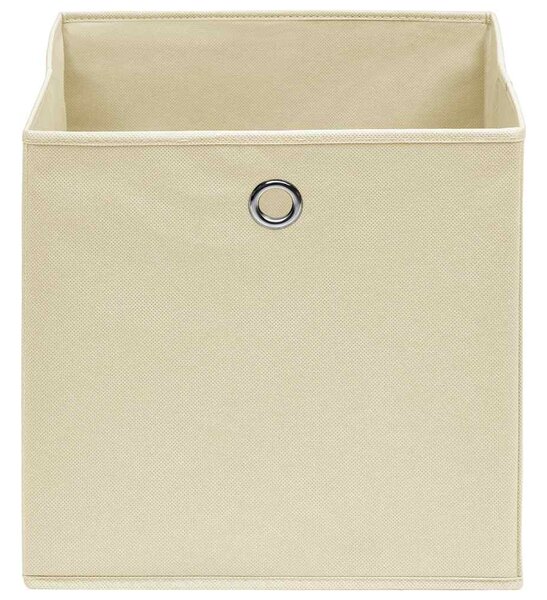 Úložné boxy 4 ks krémové 32 x 32 x 32 cm textil 288357