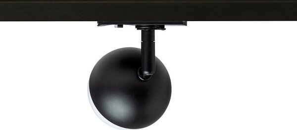 Lištové LED svítidlo LYRA pro jednookruhovou lištu, černá/mléčný akryl, 5 W, teplá bílá 3000 K