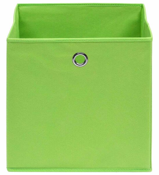 Úložné boxy 10 ks zelené 32 x 32 x 32 cm textil 288371