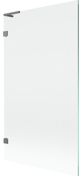 Mexen, Mexen Lunar L 1-křídlová vanová zástěna 100 x 150 cm, transparentní, pistolový kov - 897L-100-000-95-00