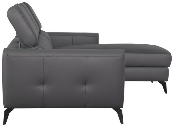 SEDACÍ SOUPRAVA, textil, kůže, antracitová Celina Home - Sedací soupravy
