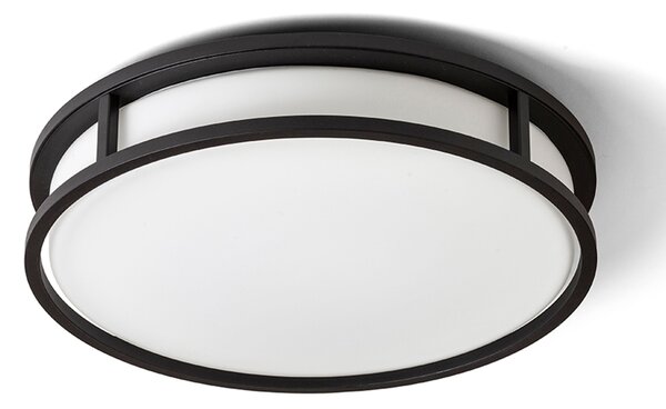 Koupelnové stropní LED svítidlo GRANDE LED 35, opálové sklo/černá, 24 W, teplá bílá 3000 K, IP44