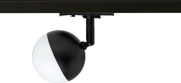 Lištové LED svítidlo LYRA pro jednookruhovou lištu, černá/mléčný akryl, 5 W, teplá bílá 3000 K